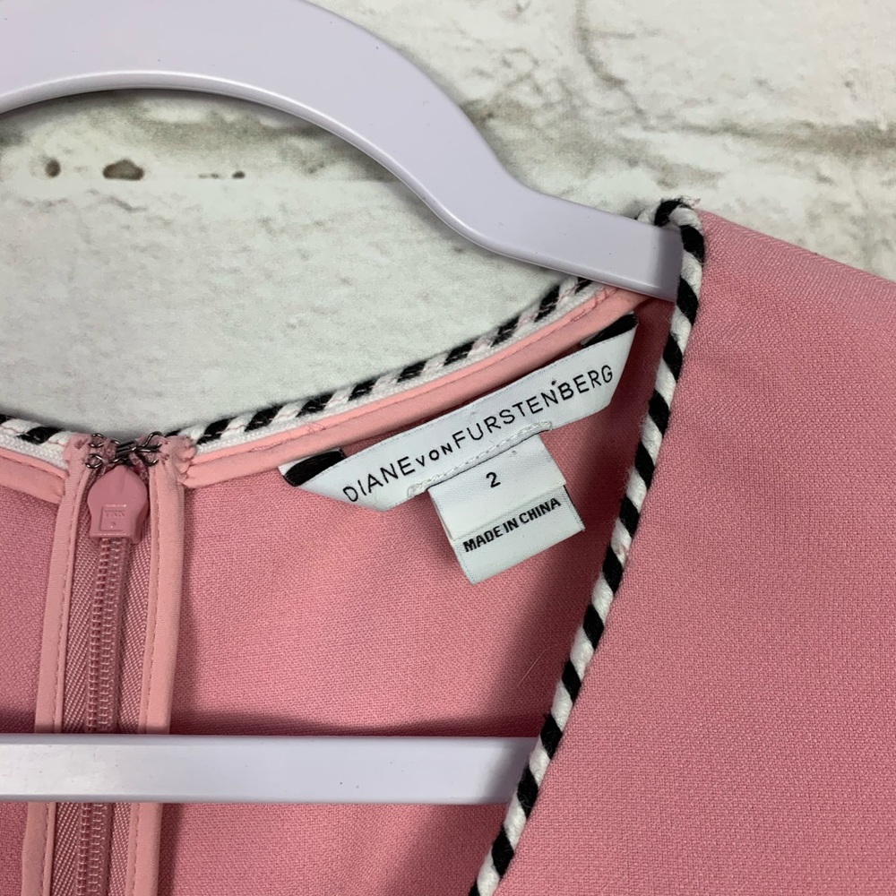 Diane Von Furstenberg LeeLou Pink Cocktail Dress 2 - Picture 9 of 13